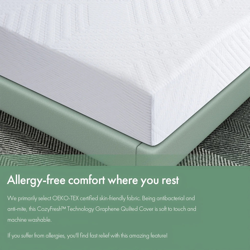 Queen Mattress 10 Inch Cooling Gel Memory Foam Medium Firm A7