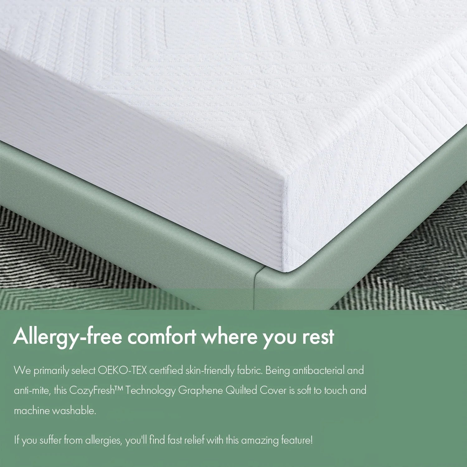 Queen Mattress 10 Inch Cooling Gel Memory Foam Medium Firm A7
