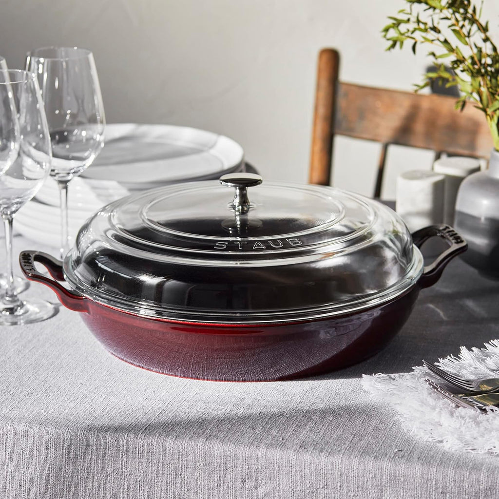 Cast Iron Braiser with Glass Lid 3.5qt k7