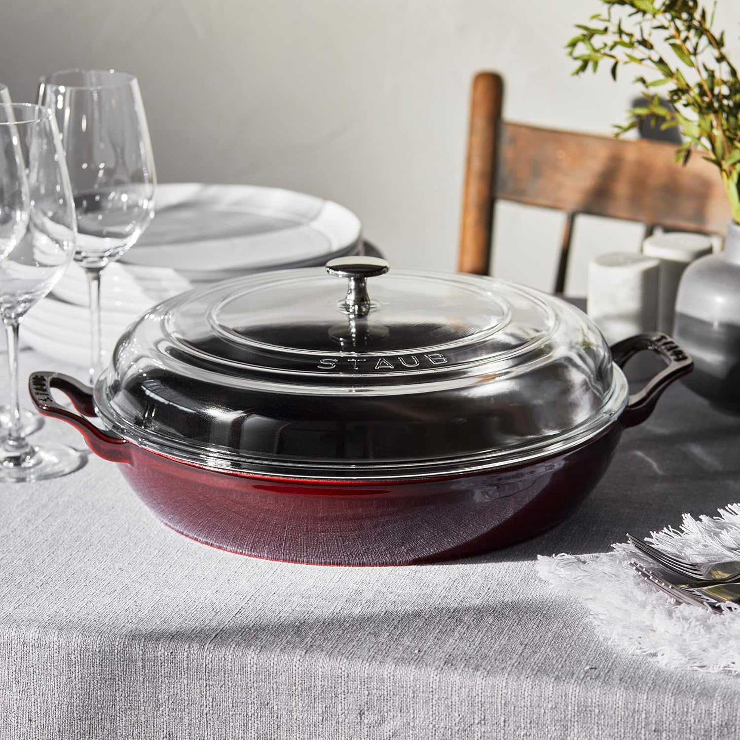 Cast Iron Braiser with Glass Lid 3.5qt k7