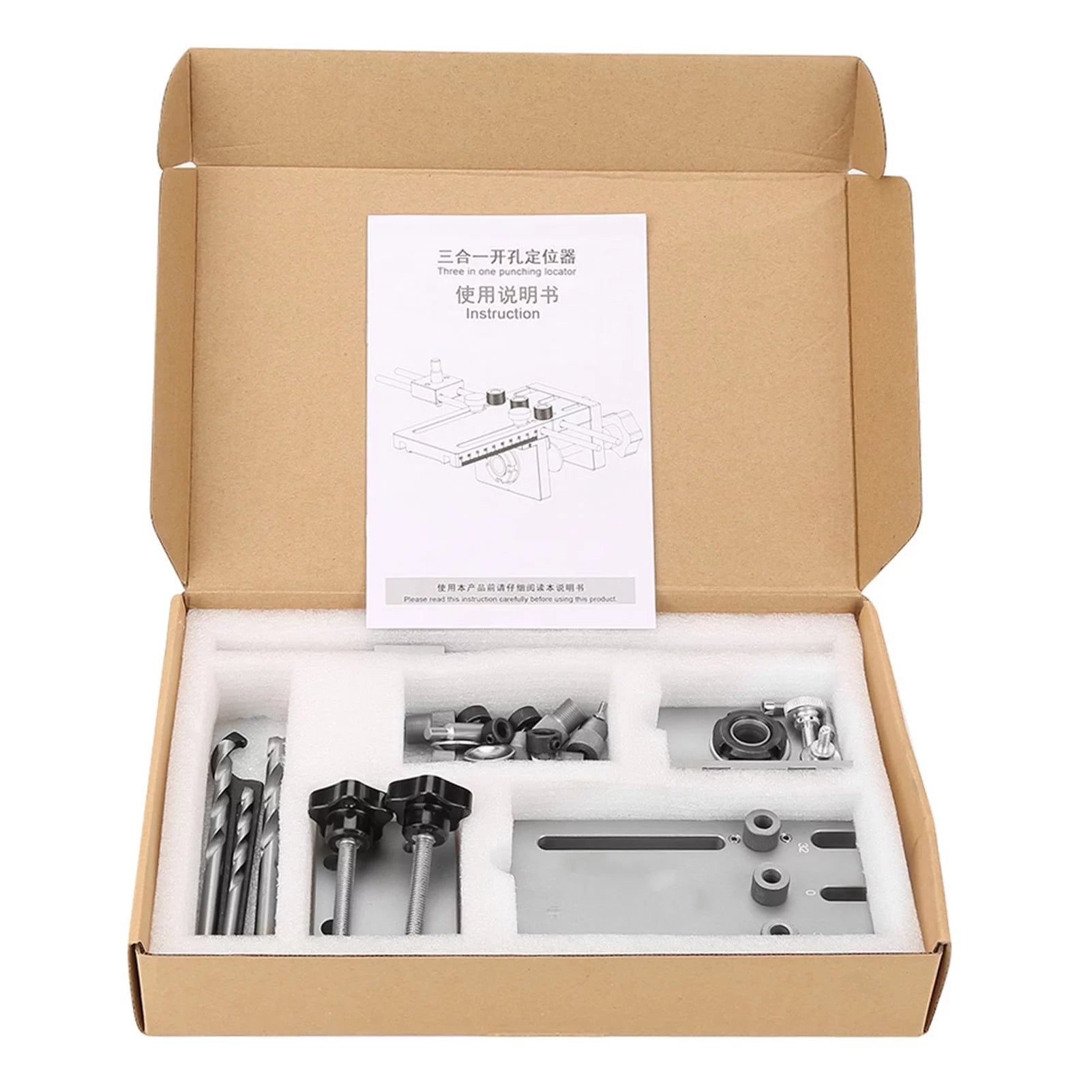 Self Centering Dowel Jig Kit, 3 in 1 6/8/10/15mm Drill Guide Locator Kit, Woodworking Self Centering Dowelling Jig Drill Guide Locator Kit - Curated Treasures Market