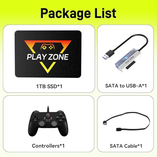 Retro Gaming Console with 16191 Games, Plug and Play HDMI, 3 Systems in 1 SSD k7