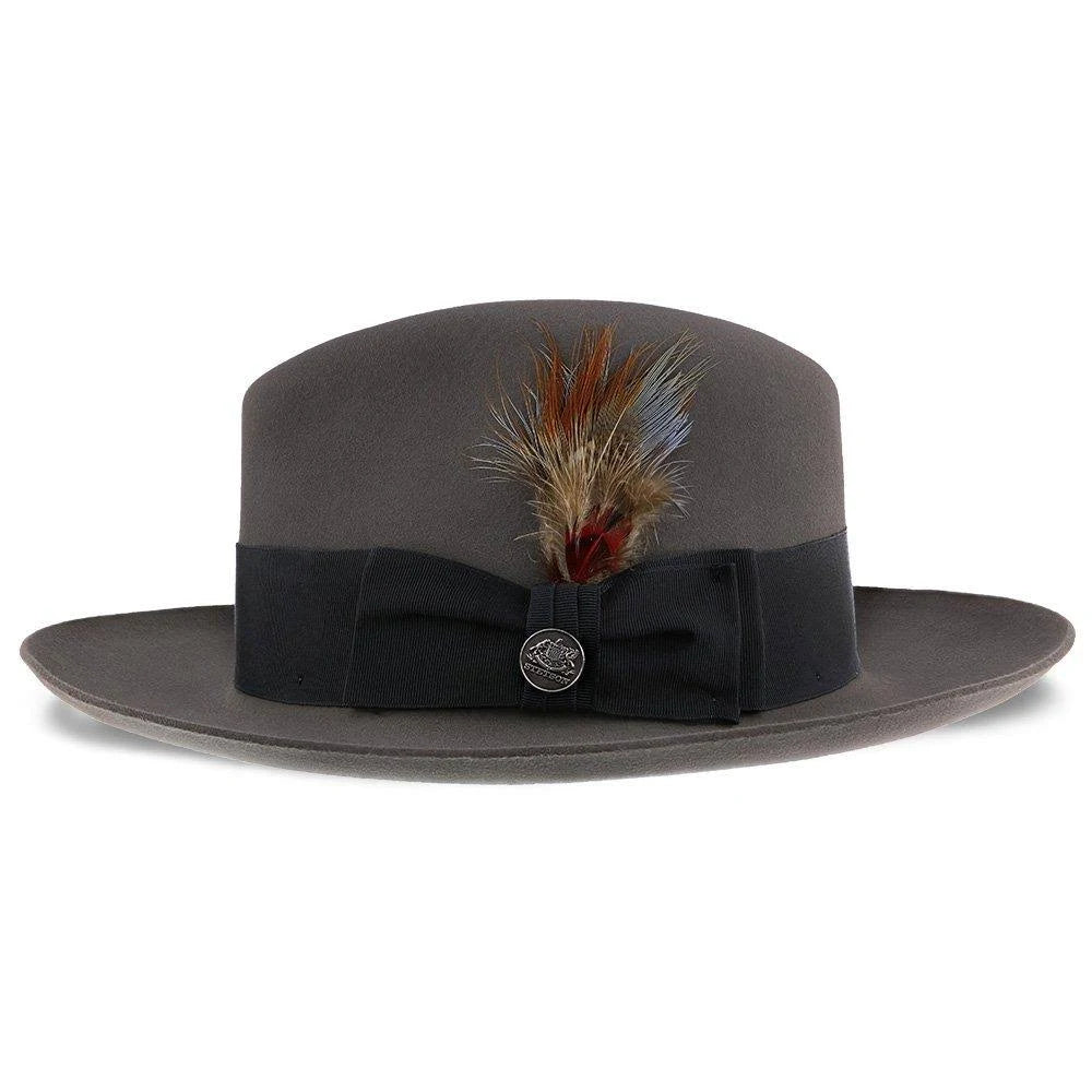Beaver Fur Felt Fedora Hat 7 1/4 K9