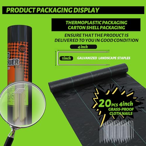 Weed Barrier Landscape Fabric 3x200FT Heavy Duty Ground Cover k7