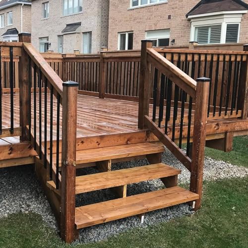 32" Round Metal Deck Balusters for Stair Railing x7