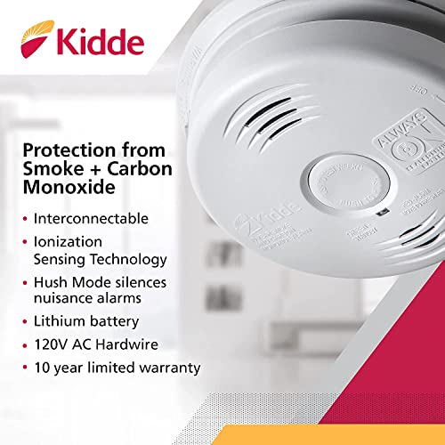 Smoke & Carbon Monoxide Detector, 10-Year Battery Backup 7k