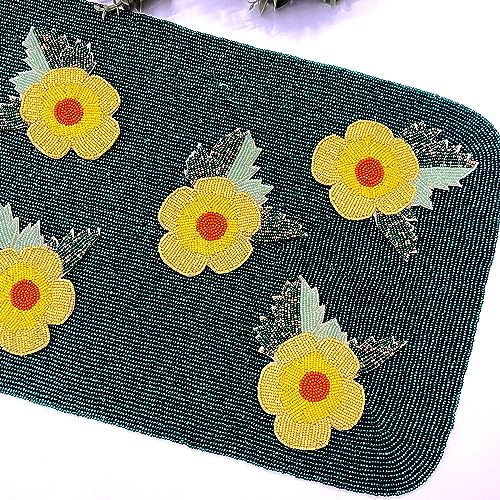 Beaded Table Runner 13x36 Multicolour H7q