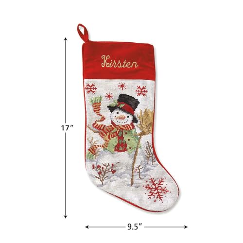Personalized Christmas Needlepoint Stocking 100% Wool A7