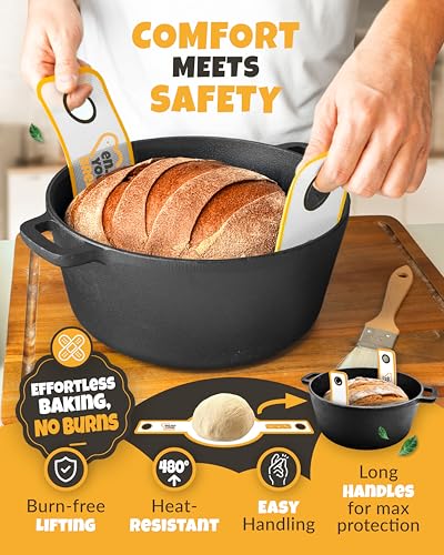 Cast Iron Dutch Oven for Bread Baking with Lid 3.2QT k7