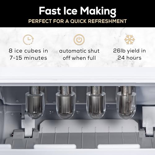 Electric Countertop Ice Maker Machine Portable 33lbs 24h Stainless Steel A7