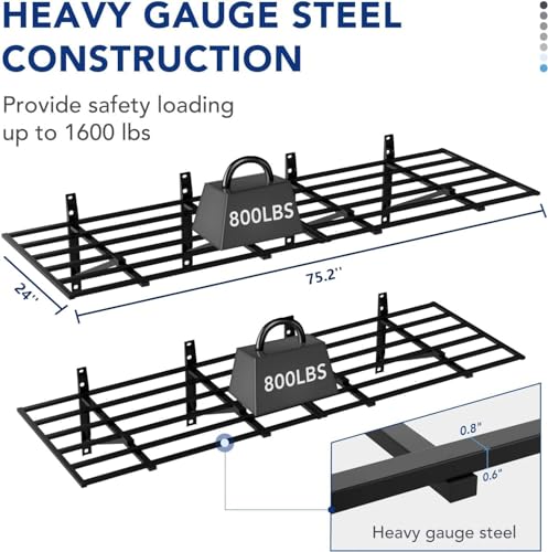 Heavy Duty Garage Storage Shelving 2-Pack Wall Rack 1600lbs a7