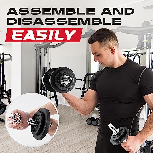 Adjustable Dumbbell Set with Weight Plates 4x