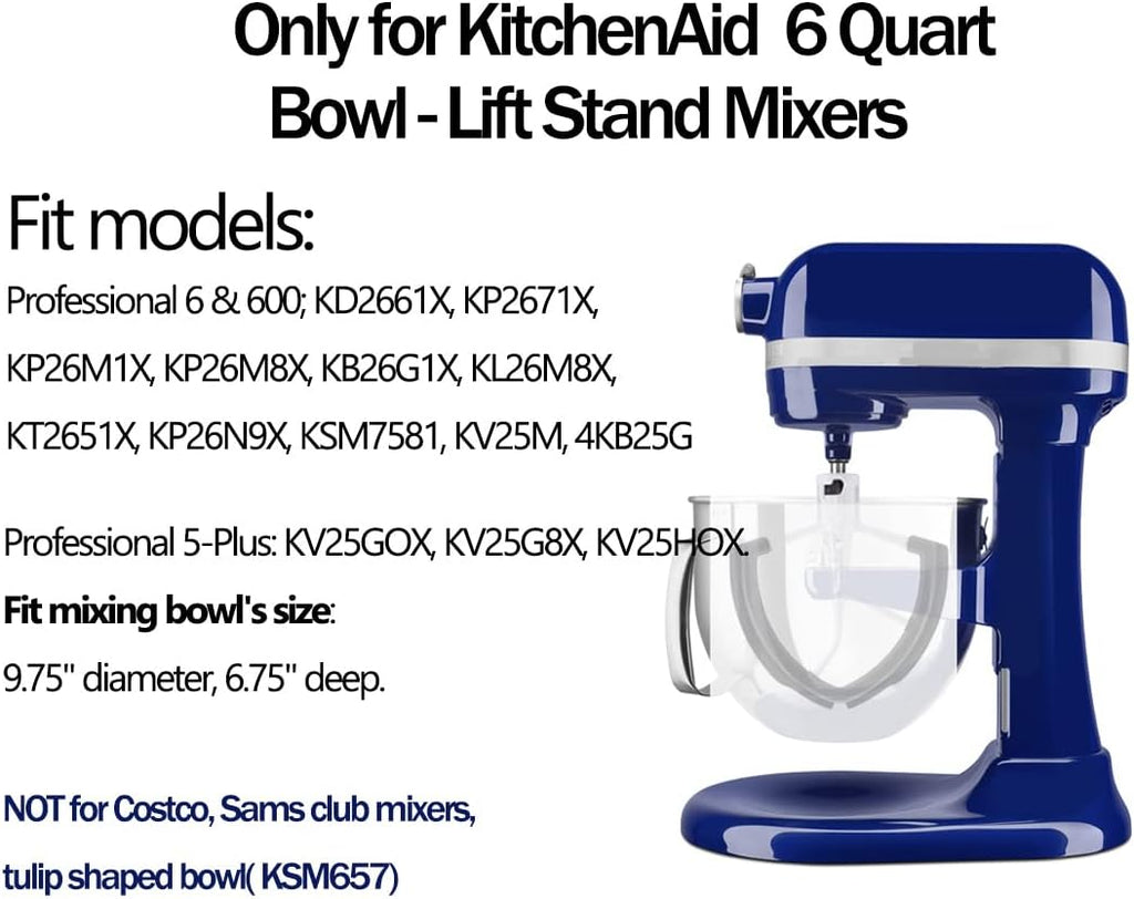 6QT Flat Beater Paddle with Silicone Edge Scraper q7