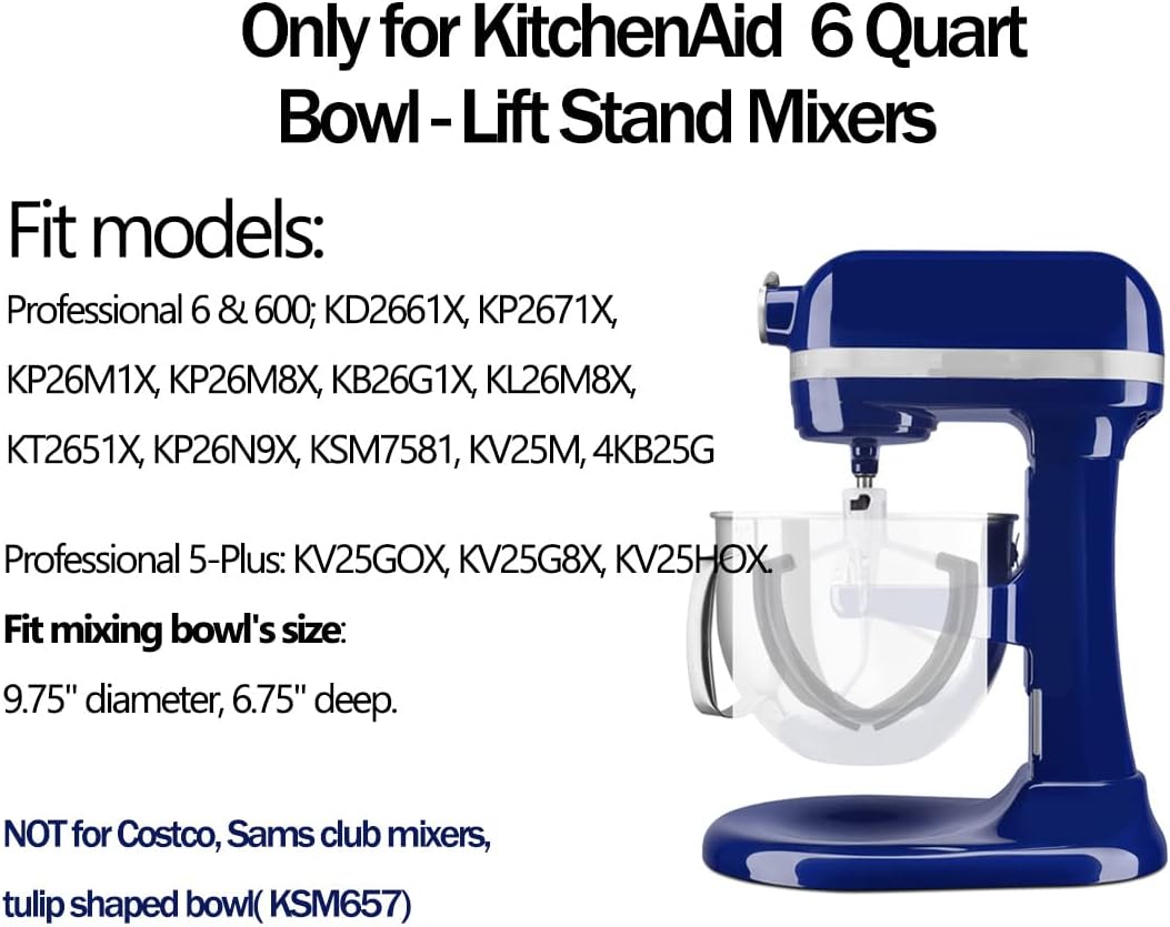 6QT Flat Beater Paddle with Silicone Edge Scraper q7