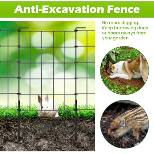 Decorative Garden Fence Panels 24in x 13ft Metal Border a7