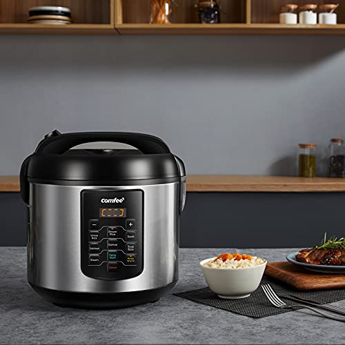 Compact Rice Cooker 6-in-1 Stainless Steel Multi Cooker 2QT A7