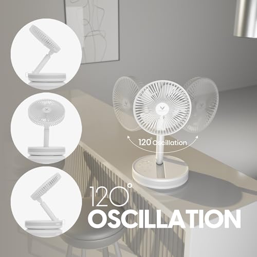 Portable Wireless Fan with 4 Speeds and Remote Control k7p