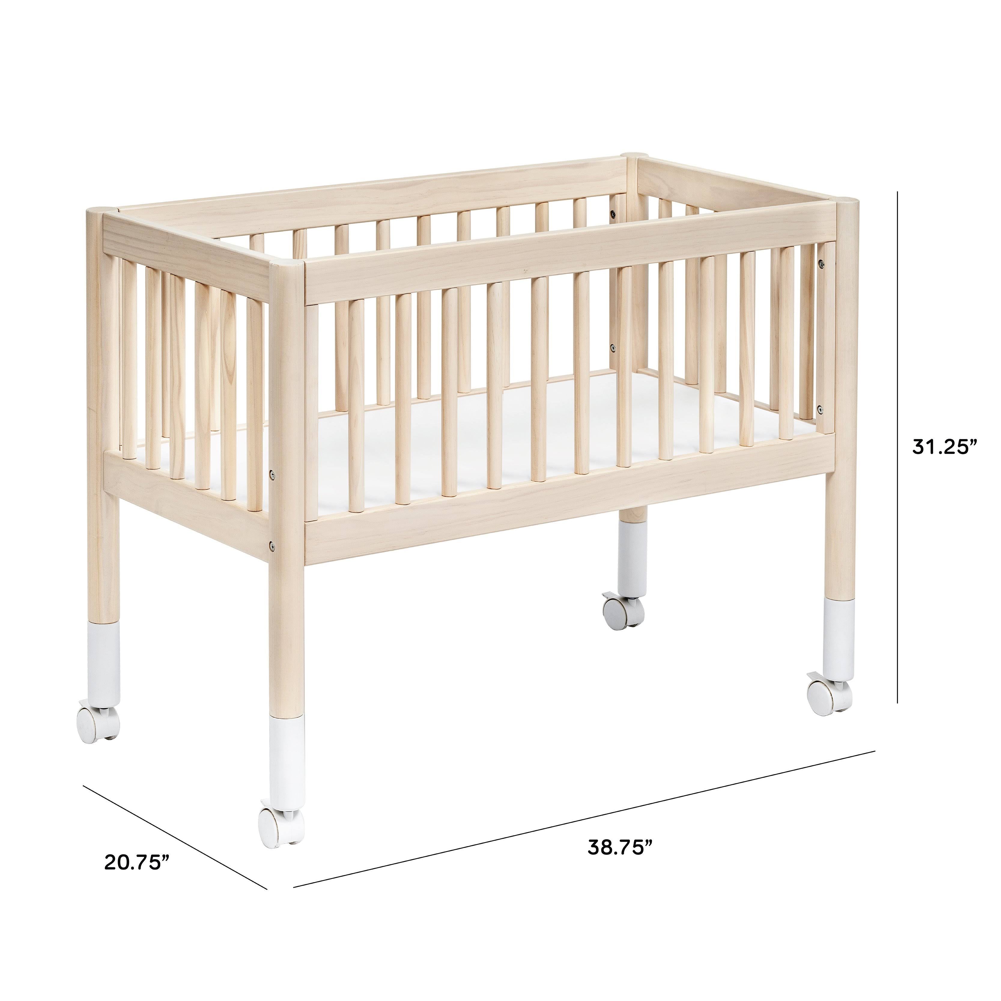 Portable Bassinet White Washed Natural k7
