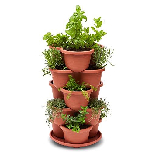 Stackable Vertical Planter for Vegetables, Herbs, 5-Tier Indoor Outdoor Garden a7