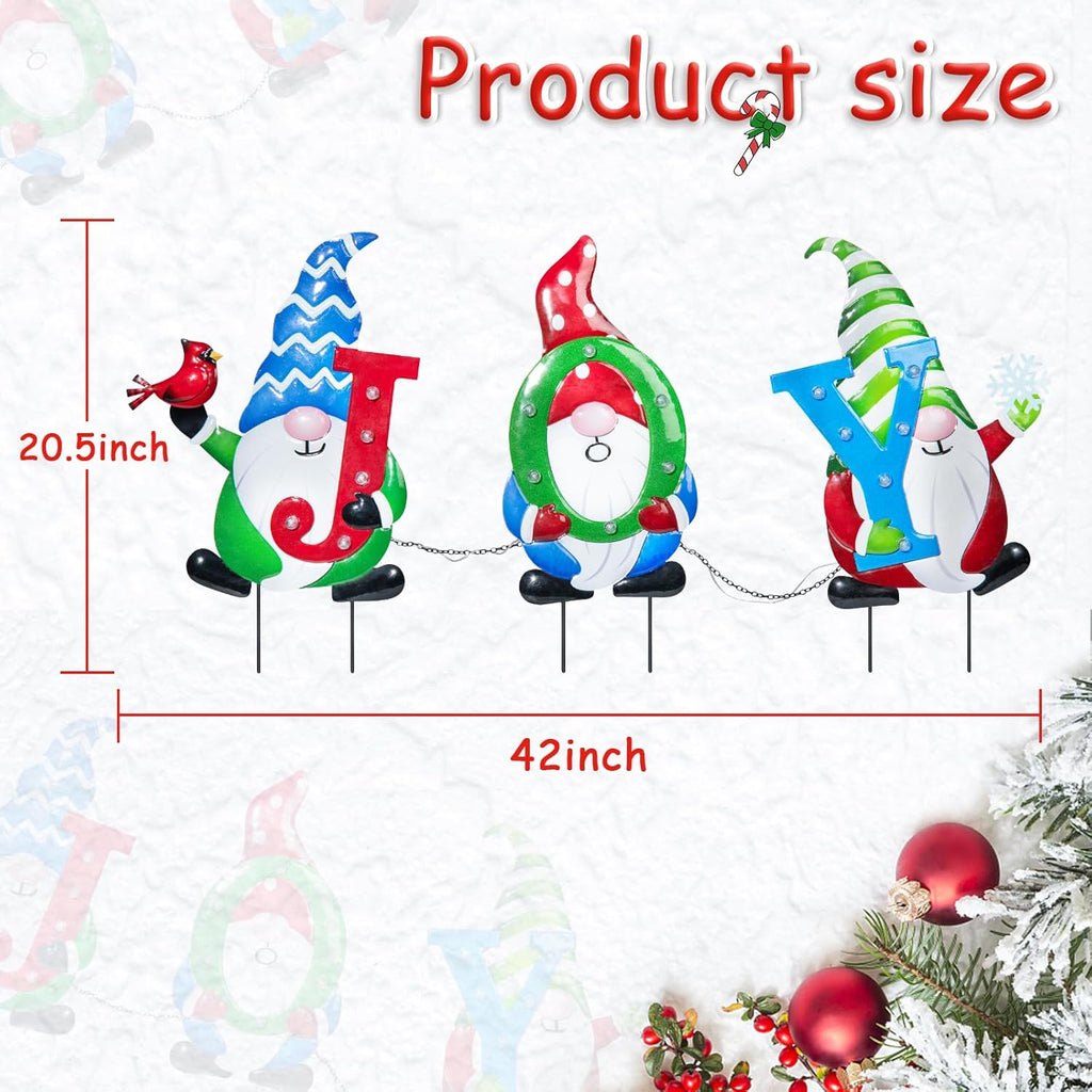 Outdoor Christmas Yard Stakes with LED Light 3pc a7