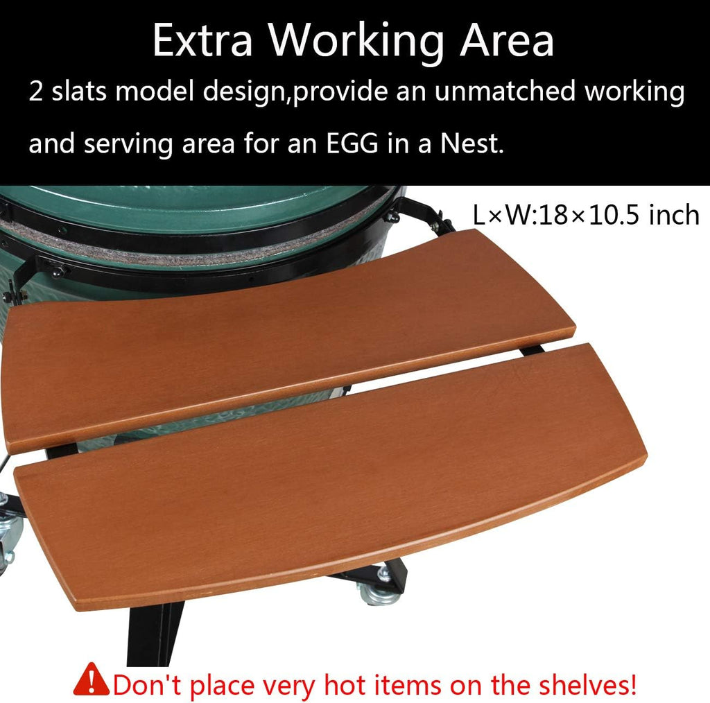 Grill Side HDPE Shelves for Big Green Egg Parts Replacement BBQ Accessories Fit Large 3 Slats K7