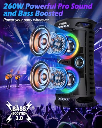 Portable Bluetooth Speaker with Deep Bass and Lights a7