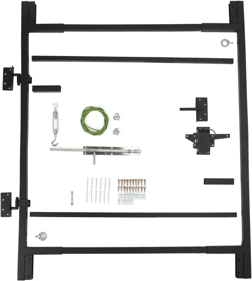 Steel Frame Fence Gate Kit 36-72 in Wide a7