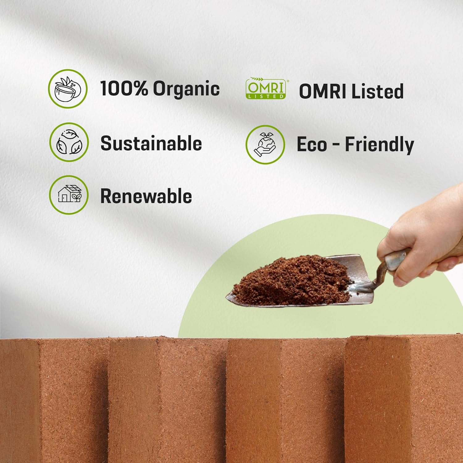 Organic Coco Coir Compressed Brick Low EC PH Balanced a7