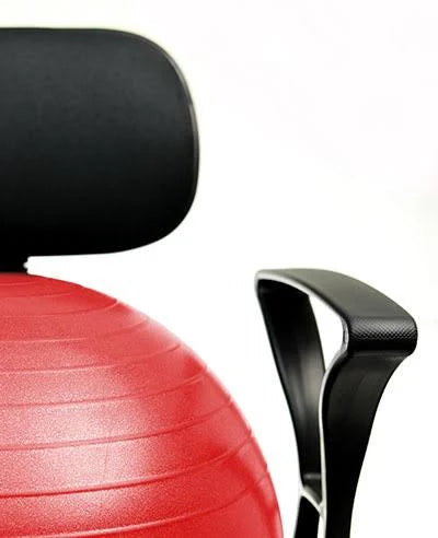 Ball Chair Metal Mobile with Arms Red k7