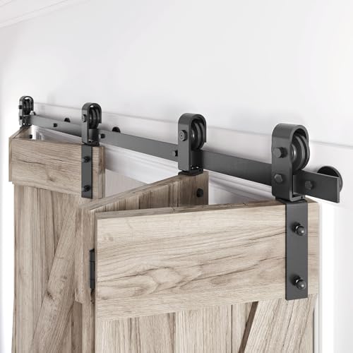 Bifold Sliding Barn Door Hardware Track Kit 4f