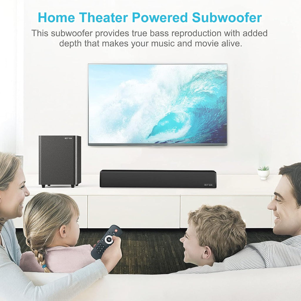 Powered Subwoofer for Home Theater, Deep Bass, Compact Size 7k
