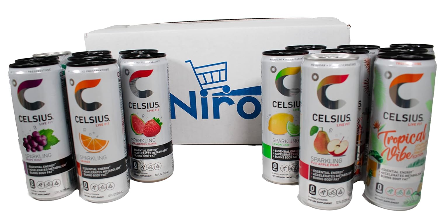 Sparkling Energy Drink Variety Pack 12 Cans 7k2