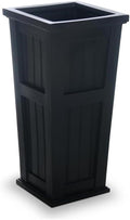 Mayne Cape Cod 32" Tall Weatherproof Coastal Plastic Planter in Black