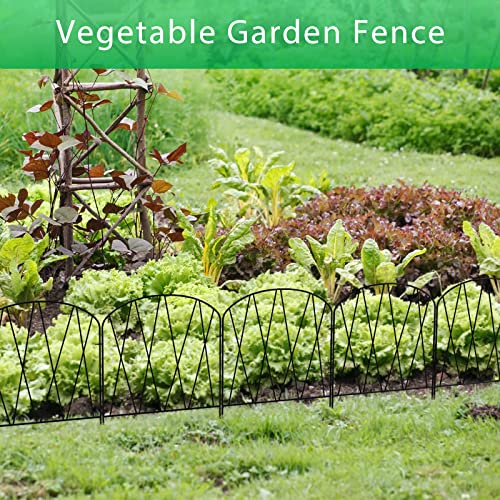 Decorative Garden Fence 10.3 ft x 15.9 in Rustproof Border k7
