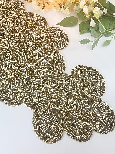Beaded Table Runner 13x36 Multicolour H7q