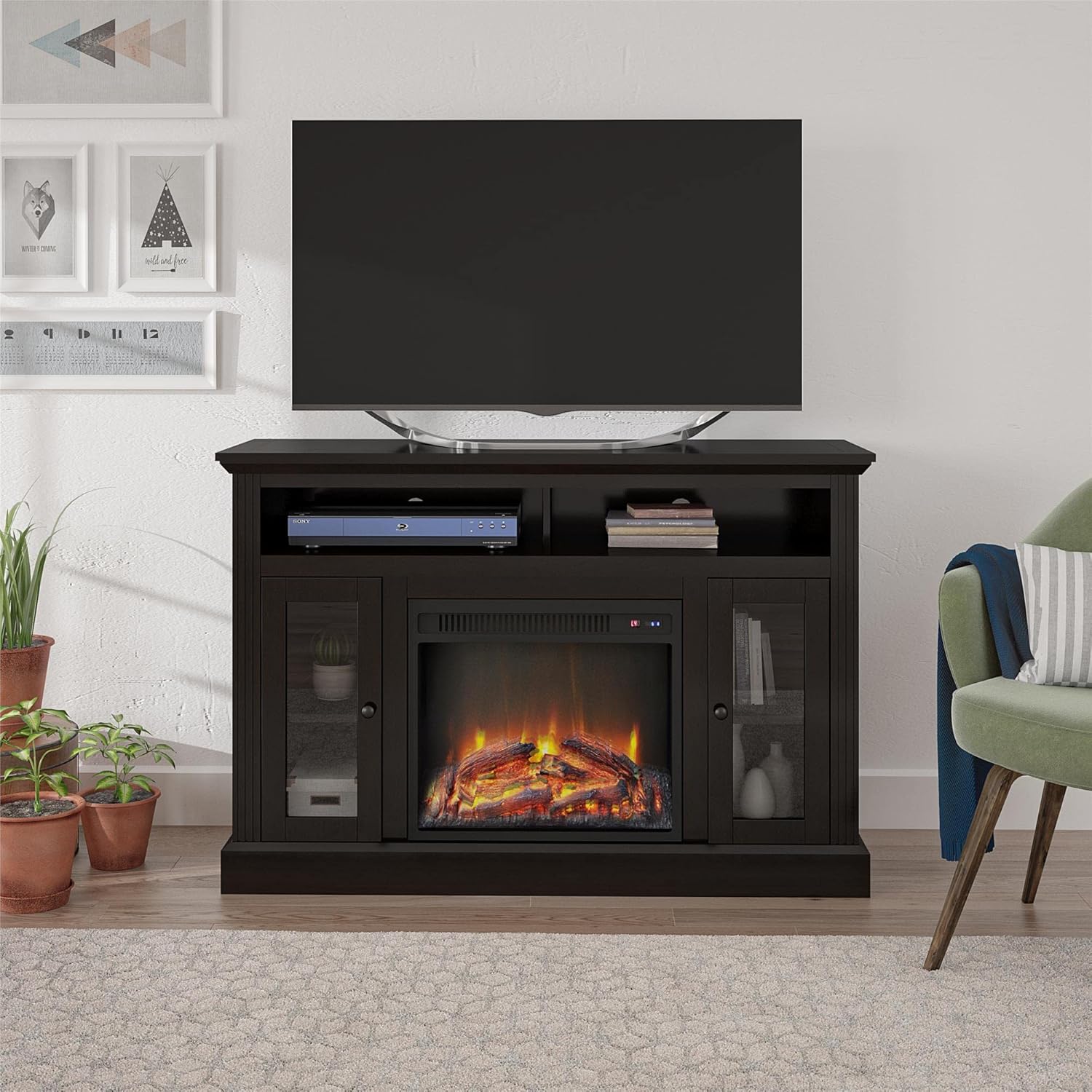 Electric Fireplace TV Console for TVs up to 50 Espresso 7k