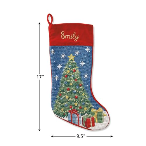 Personalized Christmas Needlepoint Stocking 100% Wool A7