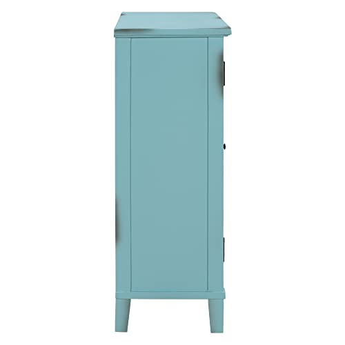 Wooden Sideboard with Adjustable Shelf and 5 Drawers A7