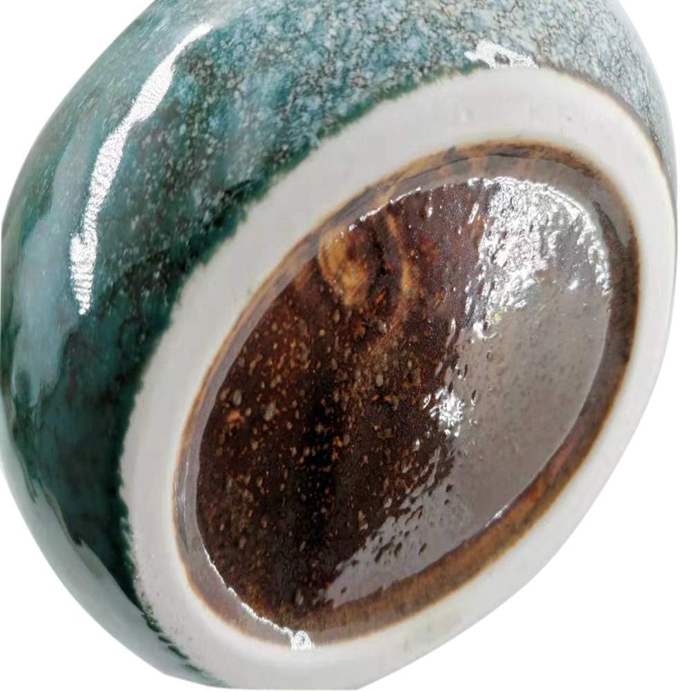 Egg Crack Planter Pot for Orchid Ceramic Succulent Indoor Teal Blue a7
