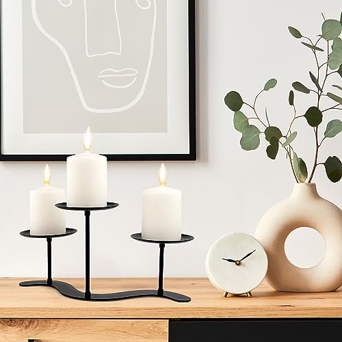Iron Candelabra Centerpiece for Pillar Candles k7