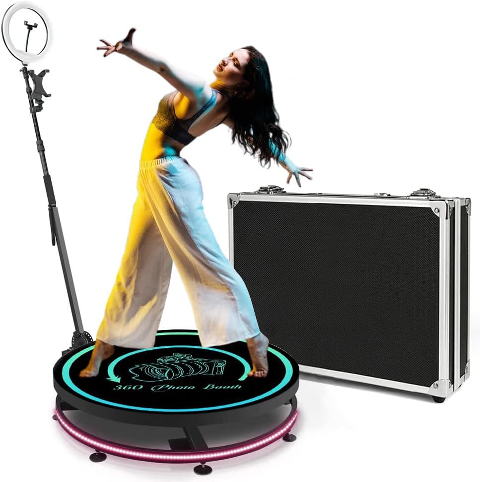 360 Photo Booth Machine for Parties Slow Motion Spin 7k