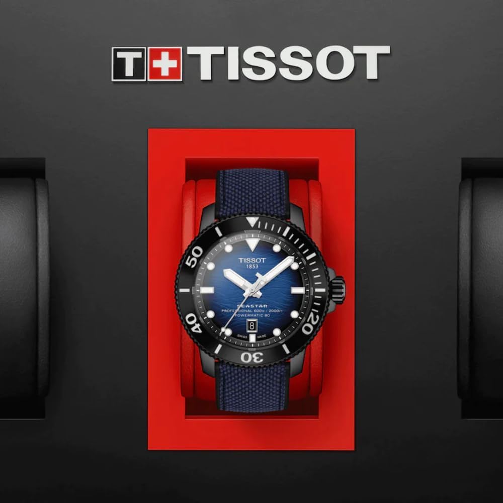 Men's Automatic Dive Watch Blue Black Rubber 9k