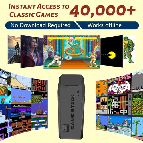 Retro Gaming Console 4K HDMI 64GB 2 Wireless Controllers a7