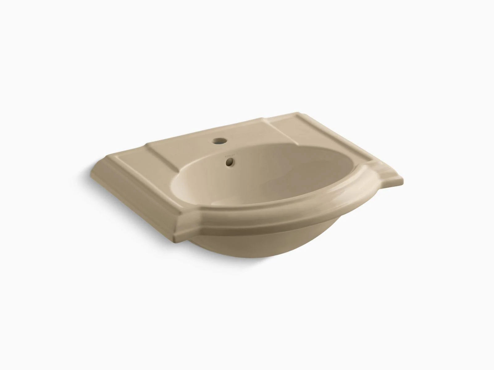 KOHLER K-2287-1-33 Devonshire Bathroom Sink with Single Faucet Hole, Mexican Sand