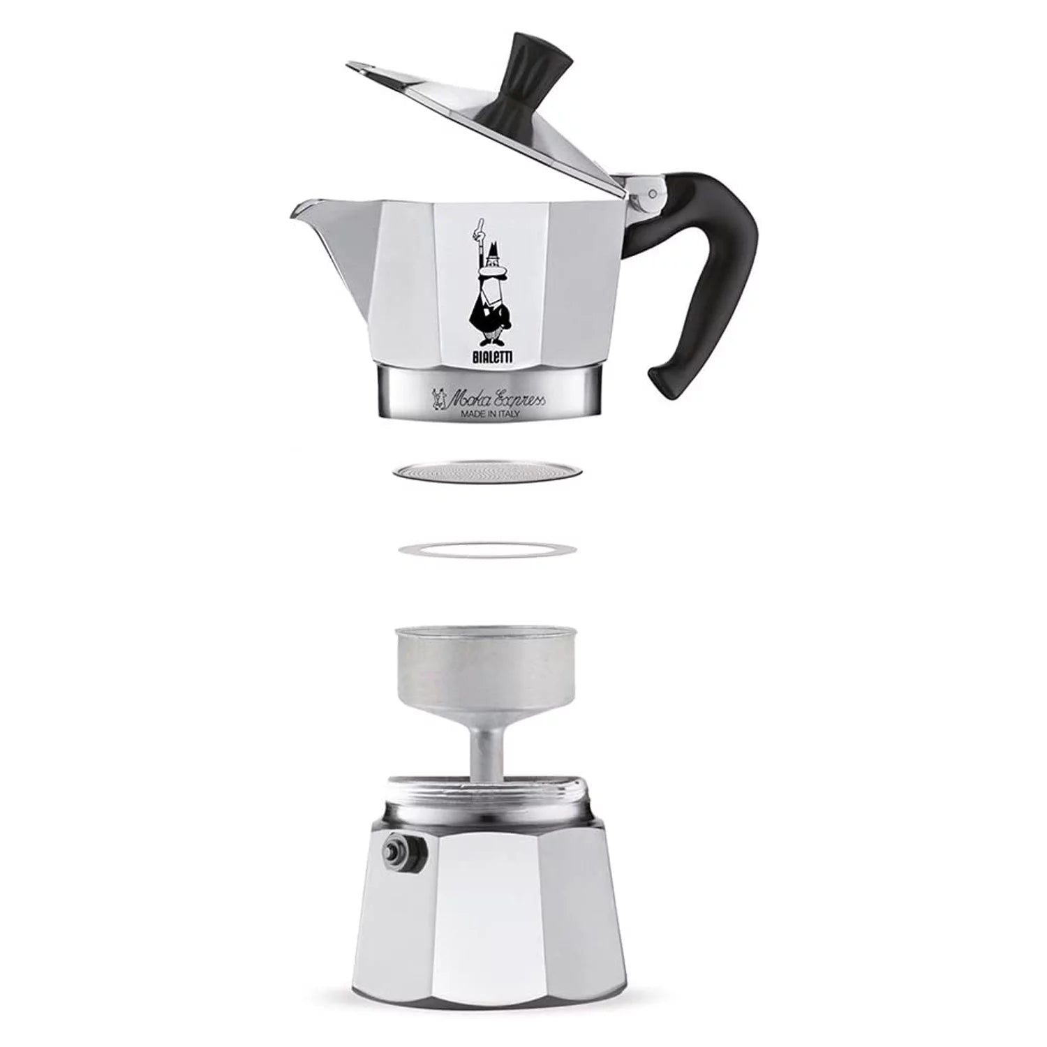 Aluminum 6 Cup Stovetop Espresso Coffee Maker Silver k7
