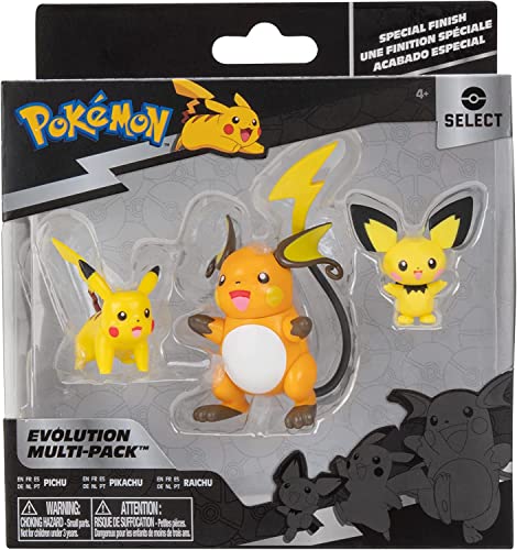 Pichu Pikachu Raichu Battle Figures 3 Pack 7a