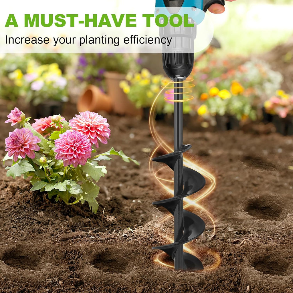 Garden Auger Spiral Drill Bit for Planting 2x14.6 Inch a7