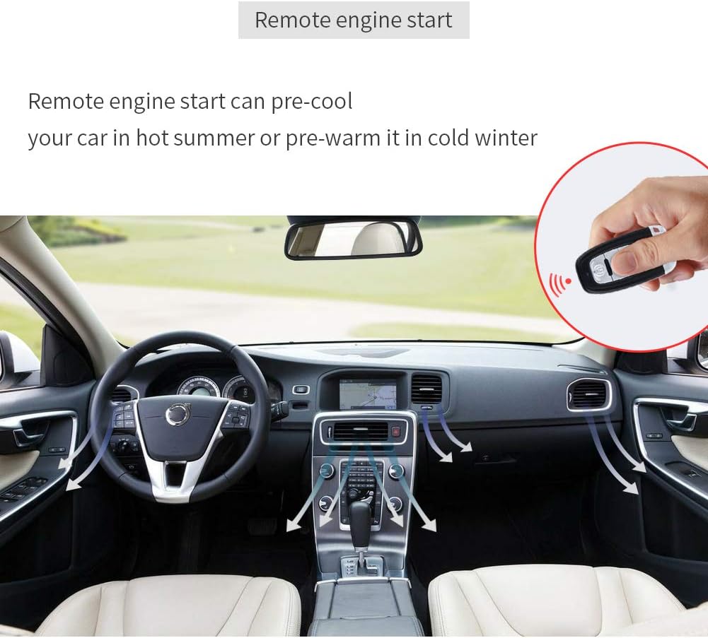 Car Alarm Remote Starter Keyless Entry Push Start DC12V k7
