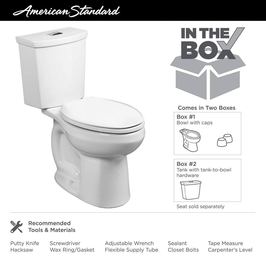 Dual Flush Two-Piece Elongated Toilet White 7k