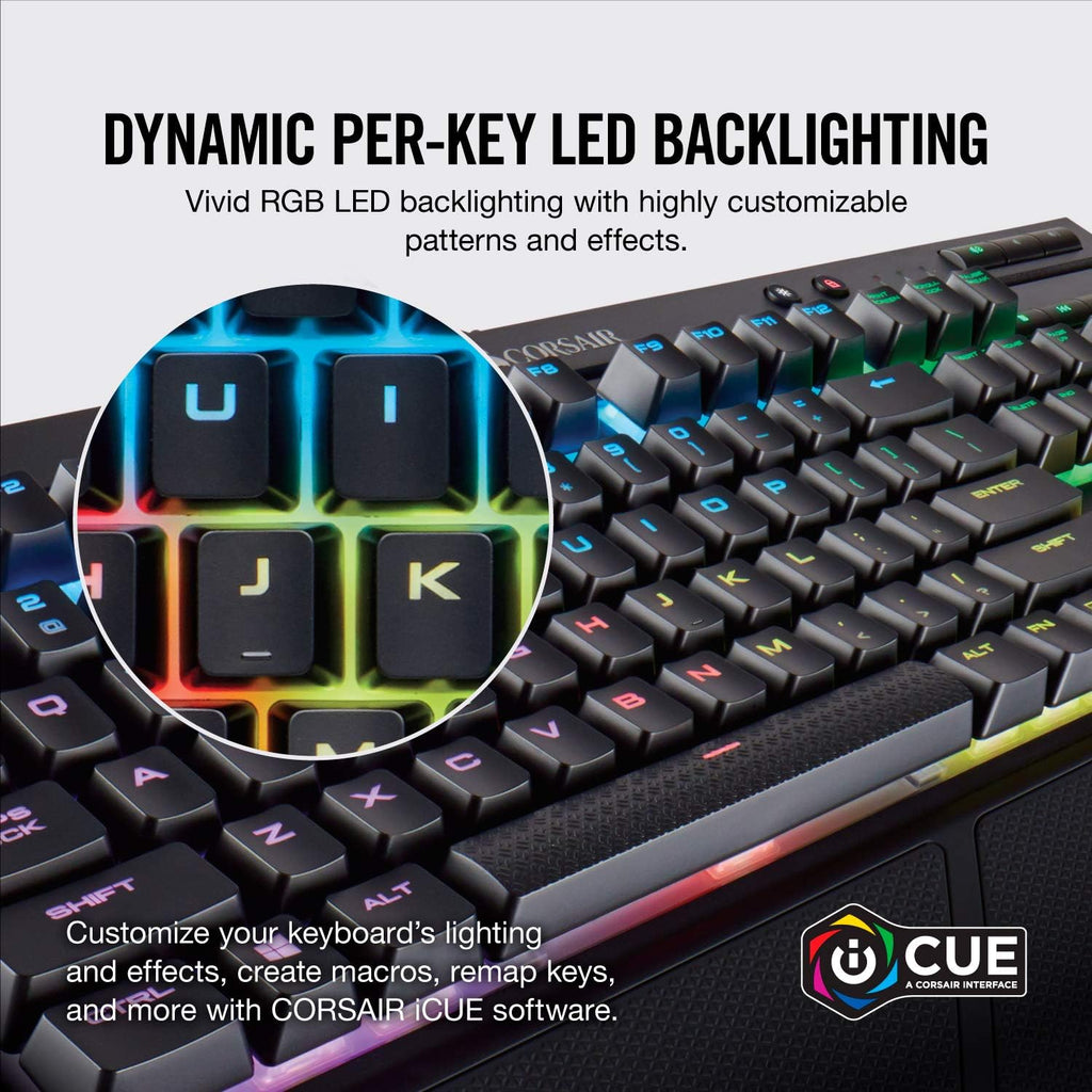 Mechanical Gaming Keyboard RGB Backlit Cherry MX Red Switch Black k7